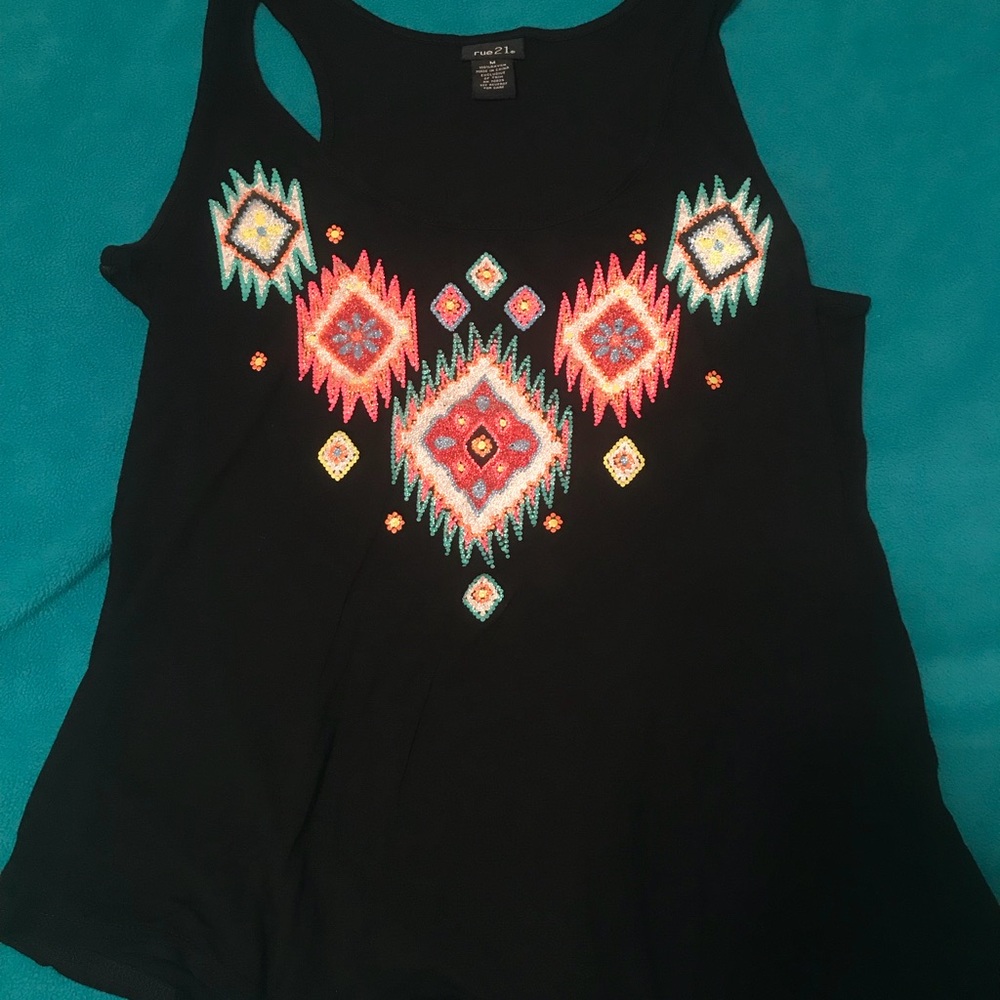 Embroidered tank top